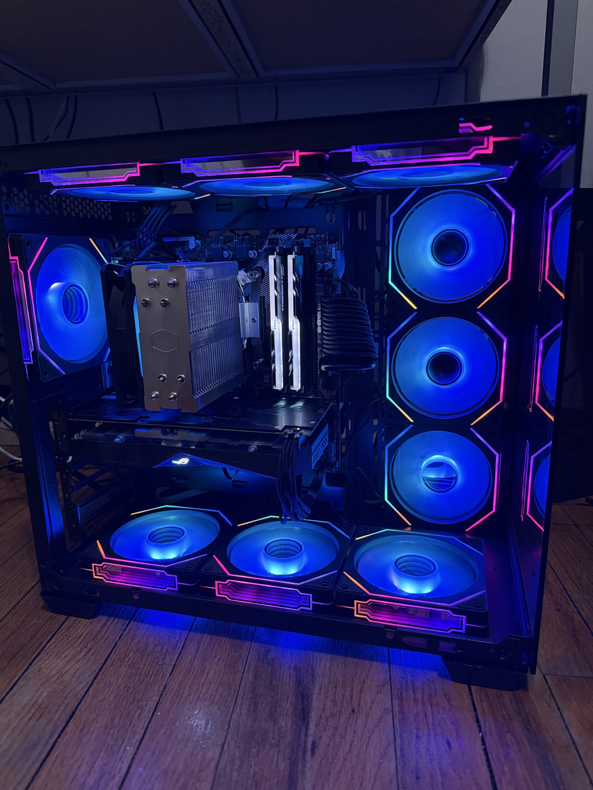 Black High-Airflow Blue and Purple Build